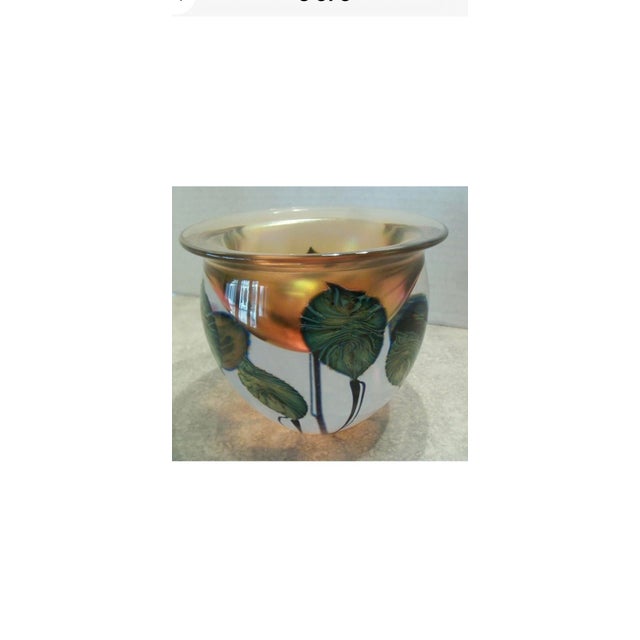 2000 David Lotton sunset paperweight bowl.