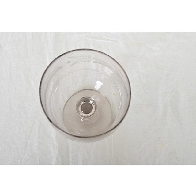 French 19th Century Etched Glass Chalice For Sale - Image 9 of 11