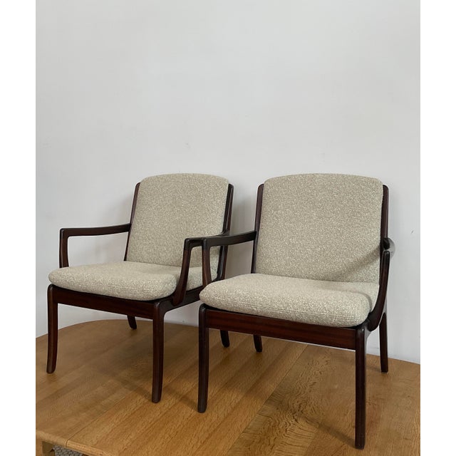 1960s Pair of Ole Wanscher Mahogany 'Senator' Lounge Chairs for Cado For Sale - Image 12 of 13