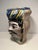 Italian Circa 1950s Sicilian Majolica Moor Head Hand Made Ceramic Vase 10.5"h For Sale - Image 3 of 11