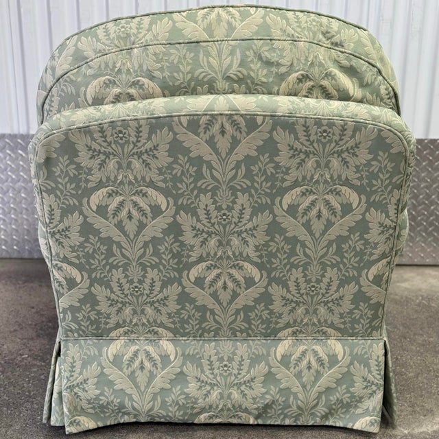 Ethan Allen Skirted Upholstered Skirted Chair | Chairish