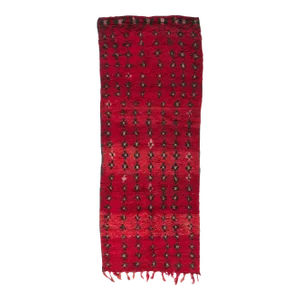 Vintage Berber Red Moroccan Hallway Rug - 03'06 X 08'08