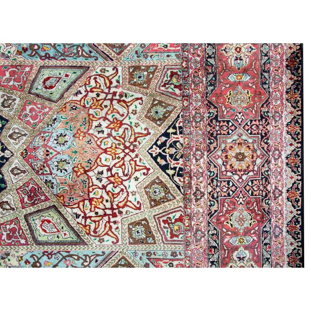 Vintage Persian Qum Rug For Sale - Image 12 of 15