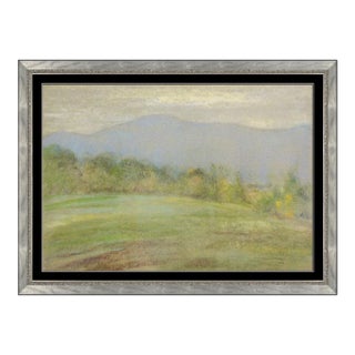 1920s Hillside Pasture Pastel Drawing, Johann Berthelsen For Sale