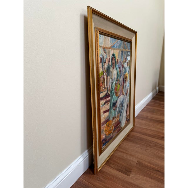 1946 P. W. Lamb South African Impressionist Durban Market Oil Painting For Sale - Image 17 of 18