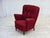 Danish Armchair in Red Furniture Fabric, 1960s For Sale - Image 11 of 18