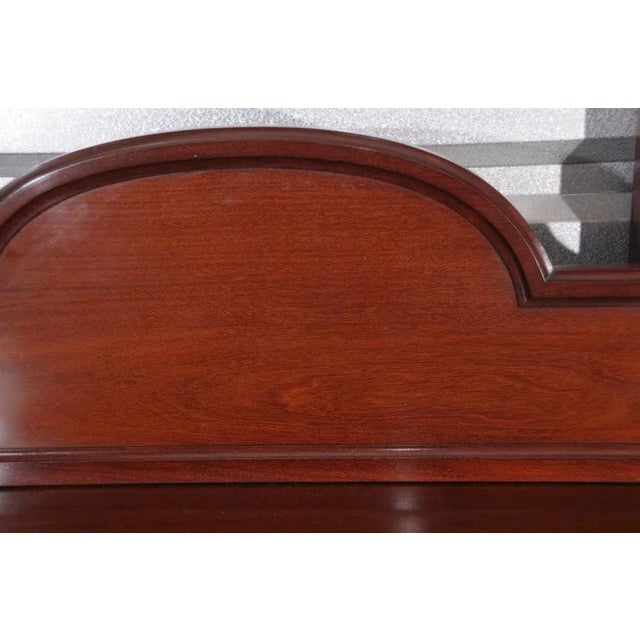 English Serving Console or Sideboard of Mahogany with Turned Supports For Sale - Image 4 of 10