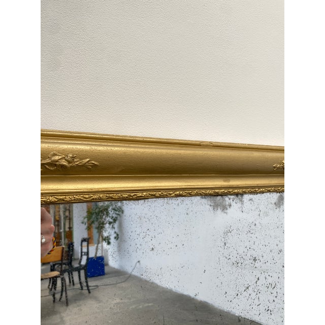 Wood Stuccoed and Gilded Wooden Mirror, France, 19th Century For Sale - Image 7 of 12
