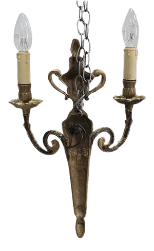 Antique Louis XVI Style Bronze Sconces, Set of 2