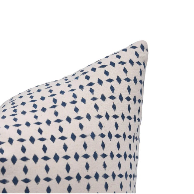 Not Yet Made - Made To Order Fabdivine Block Print Cushion Cover 22x22 Inch - Diamond For Sale - Image 5 of 9