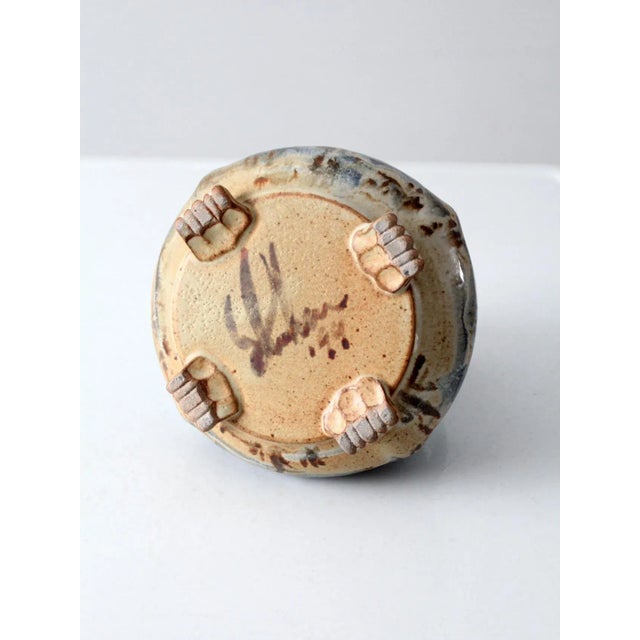 Carl Sheehan Fire Hole Pottery Ceramic Basket Ca 1999 For Sale - Image 12 of 13