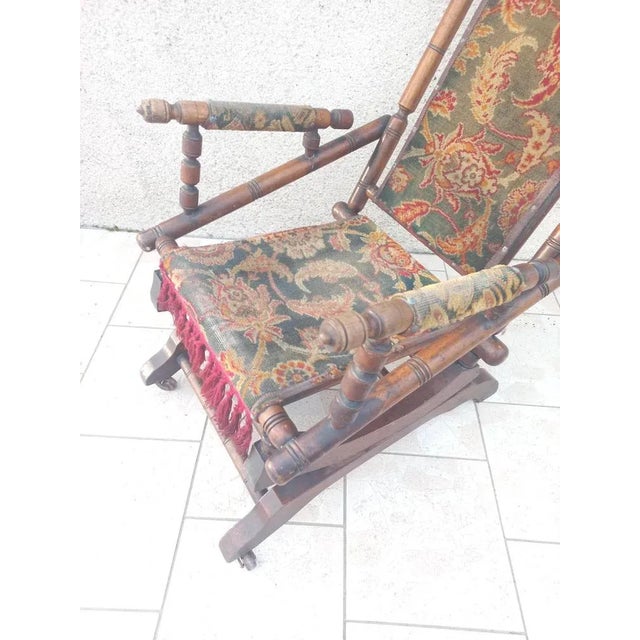 Napoleon III Bamboo Style Rocking Chair For Sale - Image 10 of 13