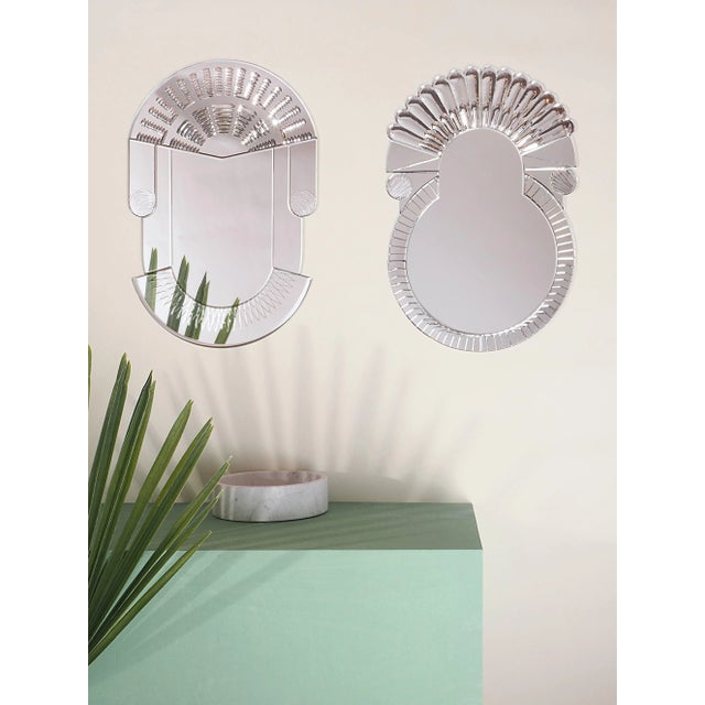 Large Scenada Murano Mirror by Nikolai Kotlarczyk For Sale - Image 4 of 7