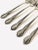 90's stainless steel set of 5 teaspoons 5.5"L , makers mark reads " Oneidacraft Deluxe Stainless" Chateau Patern, they are...