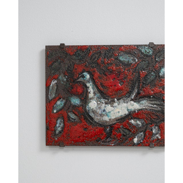 20th Century Belgian Concrete Wall Art Of Bird For Sale - Image 11 of 18