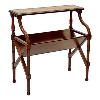 Vintage Bamboo Form 90's Reproduction Book Trough For Sale