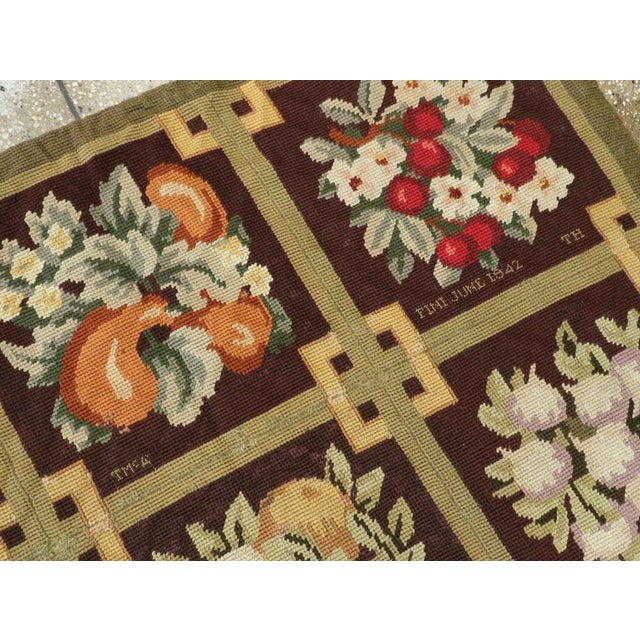 Galerie Shabab Collection Mid-20th Century English Needlepoint Rug For Sale - Image 9 of 10