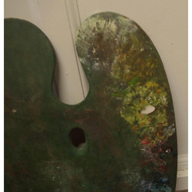 Wood Decorative Artists Pallet, 1960s For Sale - Image 7 of 9