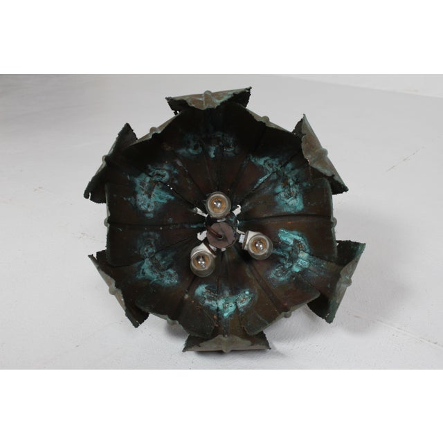 Vintage Danish Brutalist Green Pendant in Brass by Svend Aage Holm Sørensen, 1960s For Sale - Image 13 of 17