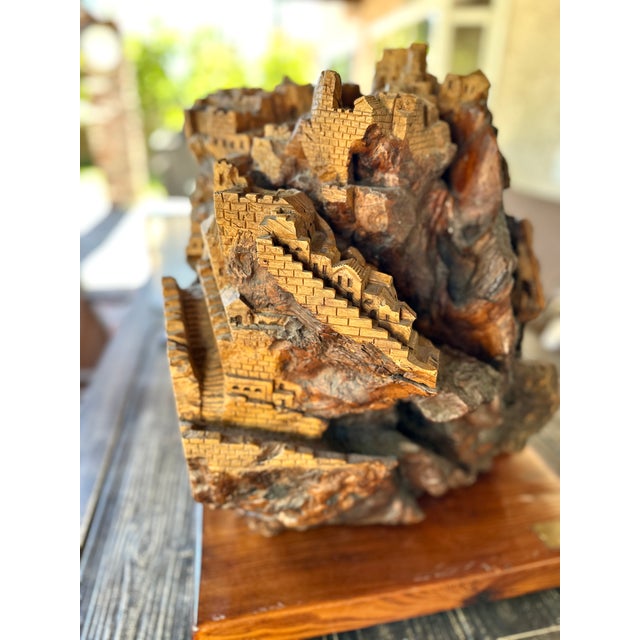 Exceptional Early 20th Century Olivewood Root Architectural Sculpture of Ancient Jerusalem For Sale In Los Angeles - Image 6 of 18
