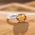 Natural Orange Sapphire Diamond Ring 6.75 14k W Gold 2.6 TCW Certified For Sale - Image 10 of 18