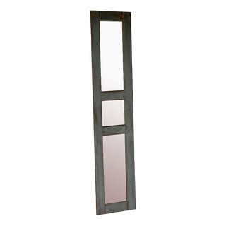Industrial Tri-Panel Mirror in Grey For Sale