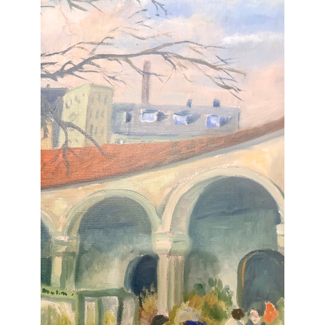 “Spring Day” Oil on Canvas by Rolf Osterholt, 1933 For Sale - Image 11 of 12