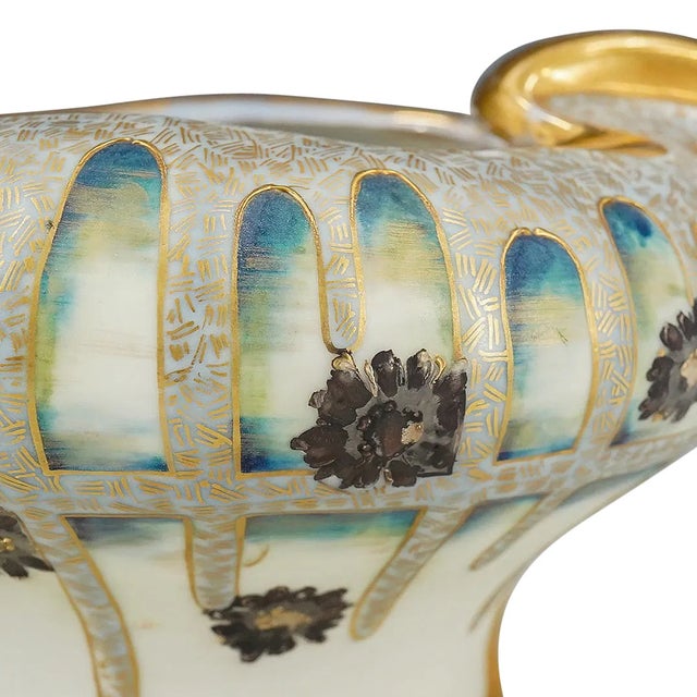 RStK Amphora Bowl, c.1900, Hand-Painted Floral & Gilt, 10.25-Inch For Sale - Image 11 of 15