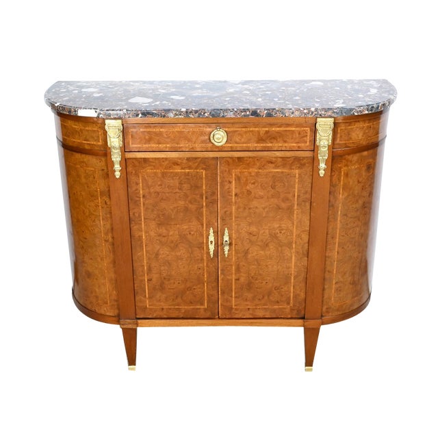 Glass Buffet in Mahogany For Sale