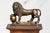 A handsome and historically significant Grand Tour souvenir, this heavy, thick brass model depicts the famed Butte de Lion...