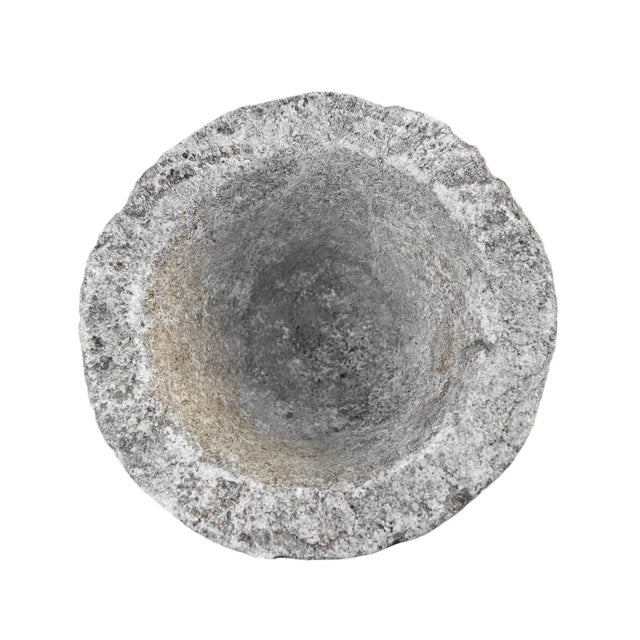 Modern Vintage Outdoor/Indoor Small Granite Stone Decorative Bowl For Sale - Image 3 of 3