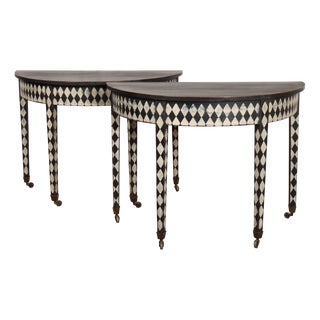 English Painted Console Tables, Set of 2 For Sale