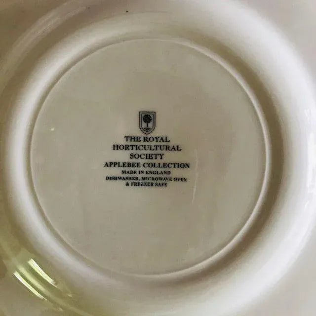 90s Royal Horticultural Applebee Collection Salad Plates- Set of 6 For Sale - Image 4 of 5