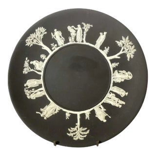 Mid 20th Century Black Wedgwood Plate For Sale