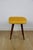 Vintage Square Yellow-Gold Stool from PRL, 1970s For Sale - Image 6 of 7