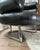 Black Faux Leather Armchair in the style of Eileen Gray For Sale - Image 4 of 10