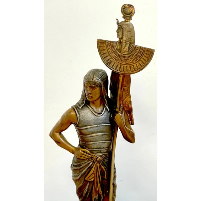 Bronze Early 20th Century Vienna Cold Painted Bronze Egyptian Attendant For Sale - Image 8 of 13