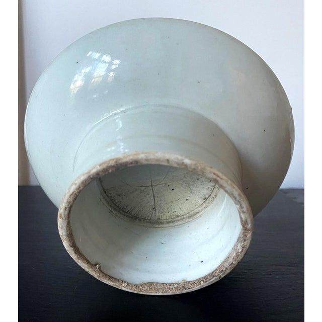 Korean Ceramic Ritual Offering Stemmed Dish with Inscription Joseon Dynasty For Sale - Image 9 of 15