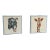 Vintage Needlepoint Zebra & Giraffe Framed Wall Art – Set of Two For Sale