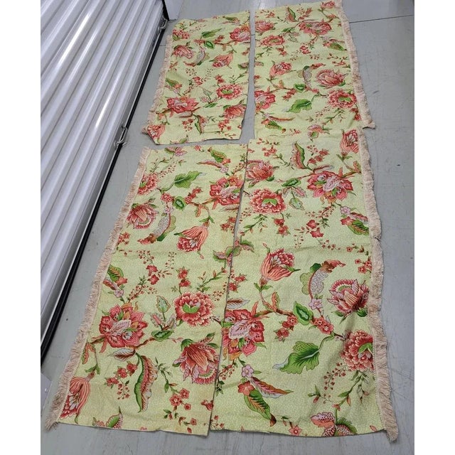 Vintage Traditional Sofa, Ottoman, Pillows With Designer Floral Upholstery For Sale - Image 10 of 11