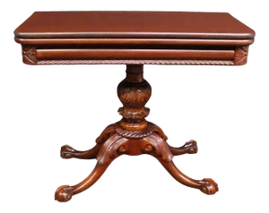 Centennial Chippendale Style Carved Mahogany Game Table