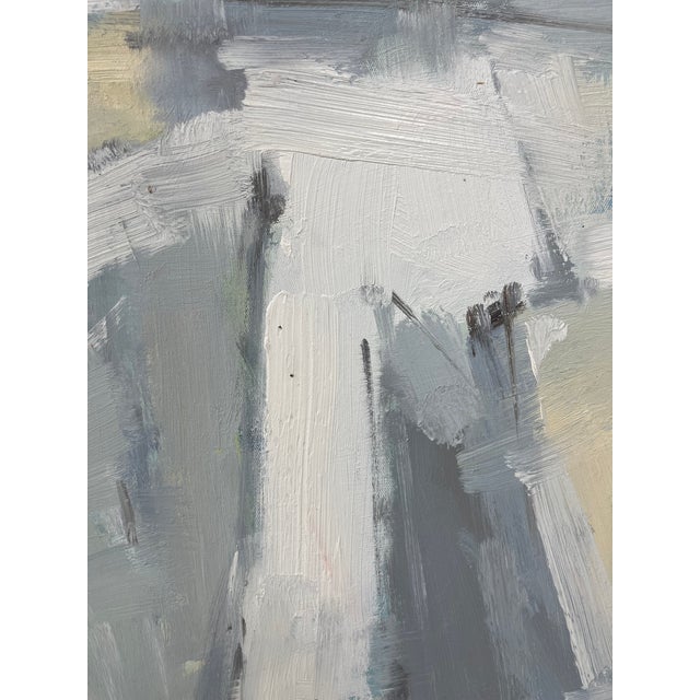 Gray Contemporary Abstract Original Oil Painting For Sale - Image 8 of 11