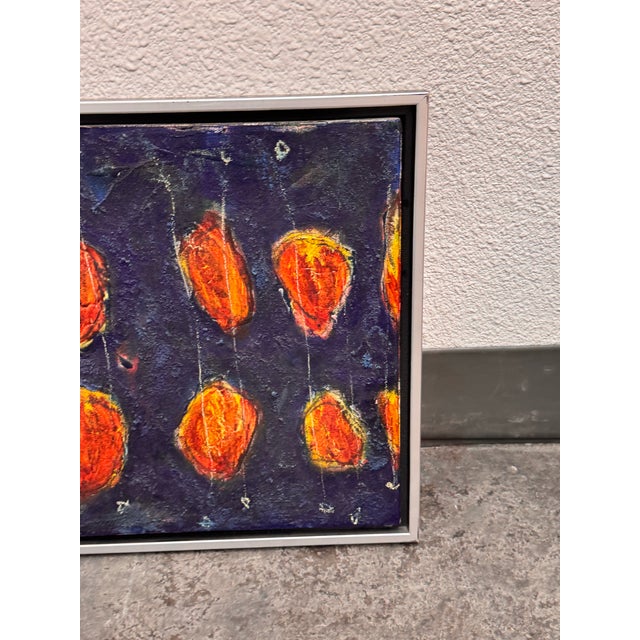 Pumpkin Andrew Acquadro “Moonlit Pumpkins” Original Painting, Framed For Sale - Image 8 of 12
