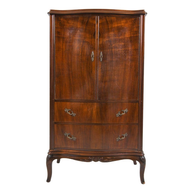 Vintage Danish Walnut Wardrobe Cabinet, 1960s For Sale