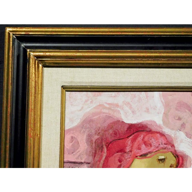 Sunol Alvar "El Reposo" Original Oil Painting W/Custom Frame Hand Signed For Sale - Image 4 of 7