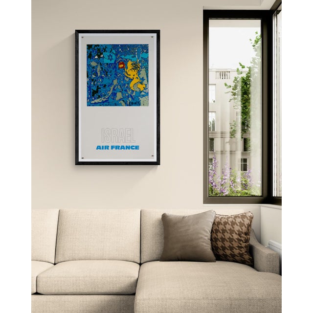 1970s Air France Israel Travel Poster by Raymond Pagès, 1971 For Sale - Image 5 of 10