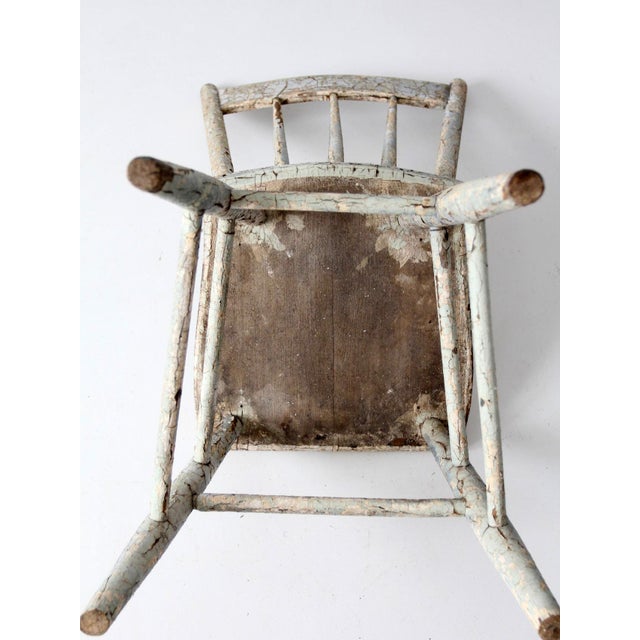 Antique Primitive Plank Seat Chair For Sale - Image 15 of 15