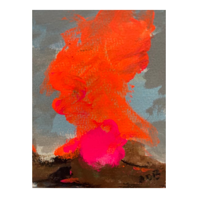 Heatwave Rising - Original Framed Watercolor Painting by Artist Heather Dawn Batchelor For Sale