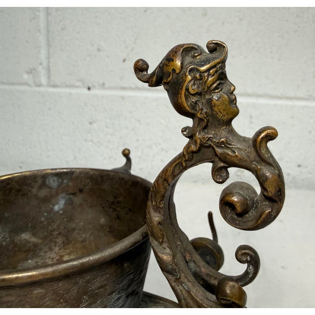 Bronze Antique 19th Century Bronze Victorian Sleigh Ring Holder Jewelry Jar Dish For Sale - Image 8 of 14