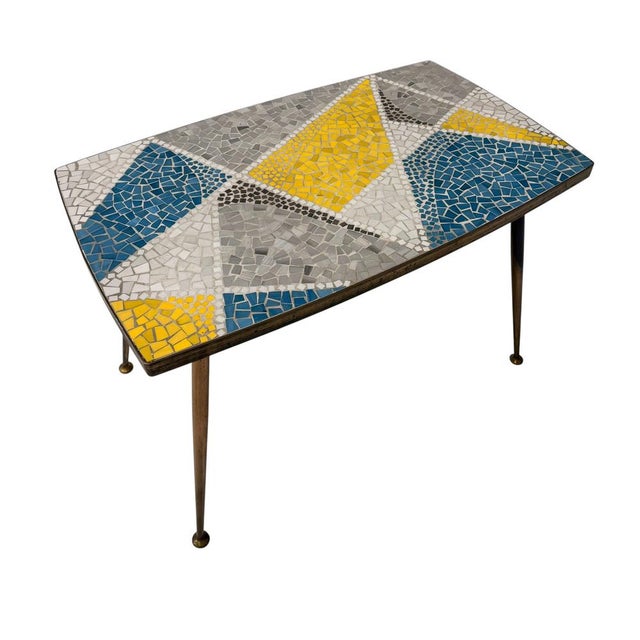 Mid-Century Modern Mid-Century Modern Coffee Table with Mosaic Top from Berthold Muller, 1950s For Sale - Image 3 of 10